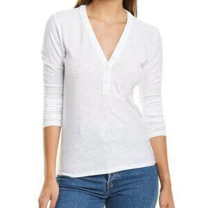 James Perse Henley Top In White Size 1